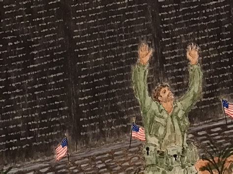 Vietnam Memorial Wall paintingmilitary veterans painting | Etsy