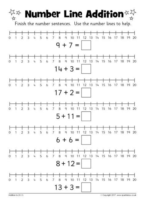 Number Line Grade 2 Worksheets