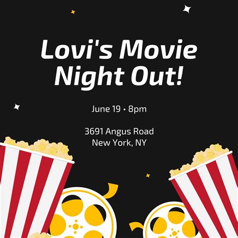 Movie Night Invitation Template