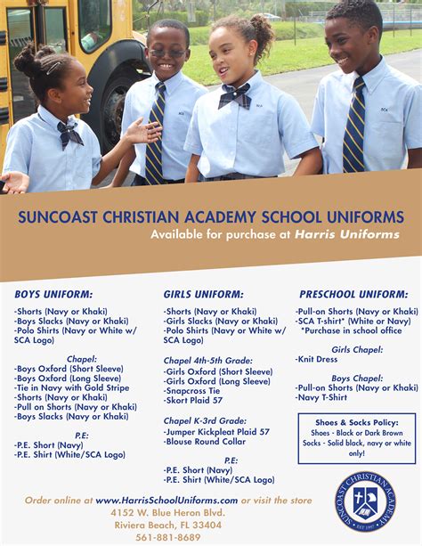 School Uniform Policy - Suncoast Christian Academy