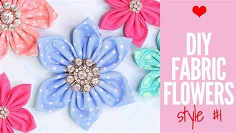 How to Make Fabric Flowers - Quick and Easy Tutorial - YouTube