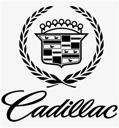 Cadillac Emblem Decal Sticker - Cadillac Logo Black And White PNG Image ...