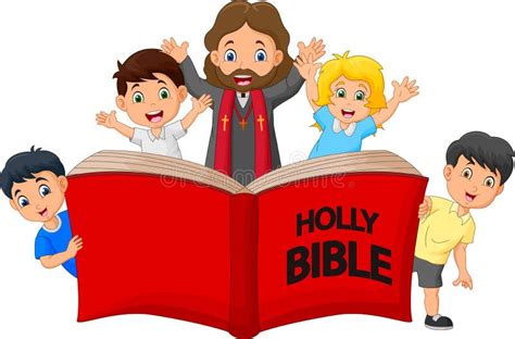 Kids Reading Bible Cartoon