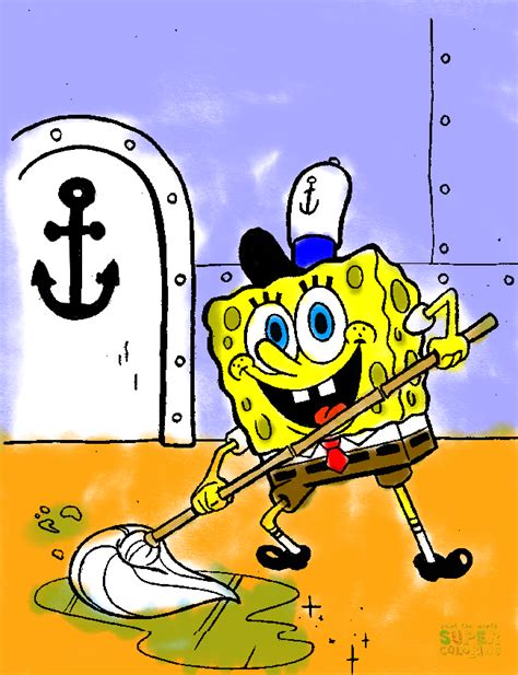 SpongeBob is Cleaning The Floor by henrytheanimator2006 on DeviantArt