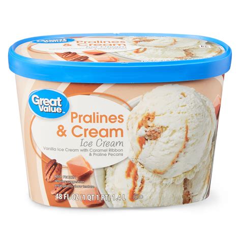 Great Value Pralines & Cream Ice Cream, 48 oz - Walmart.com - Walmart.com