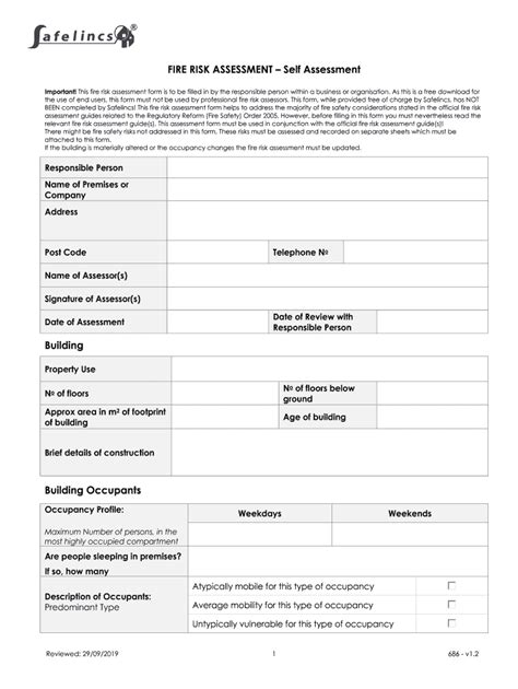 Hse fire risk assessment template word: Fill out & sign online | DocHub