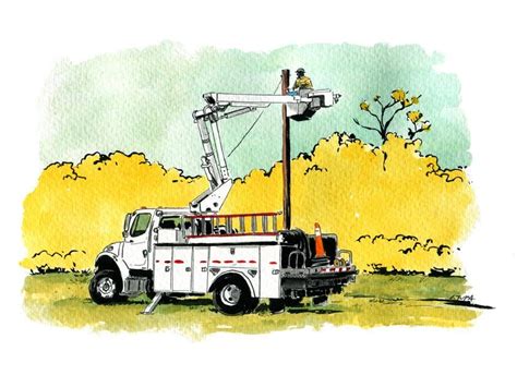 Bucket Truck sketch : r/Lineman