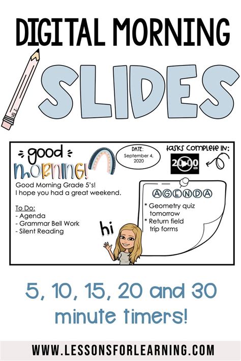 Editable Morning Slides with Timers | Distance Learning | Google Slides ...