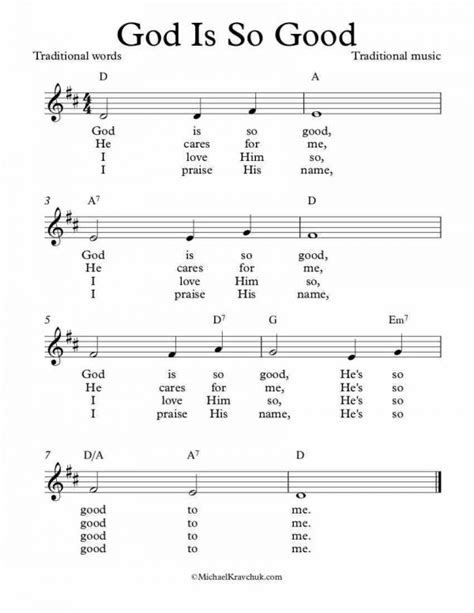 Free Lead Sheet – God Is So Good – Michael Kravchuk