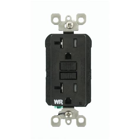 Leviton 20 Amp SmartlockPro Weather/Tamper Resistant GFCI Outlet, Black ...