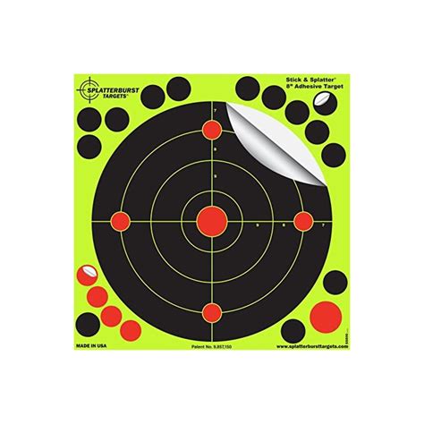 Splatterburst Targets - 8 inch Stick & Splatter Self Adhesive Shooting ...