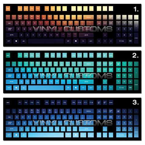 Mechanical Keyboard Cherry MX Keycaps PC Vinyl Decals Skin Style 004 ...