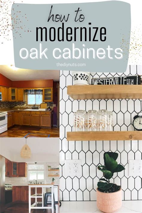 How To Make Oak Kitchen Cabinets Look Modern (without painting) - The ...