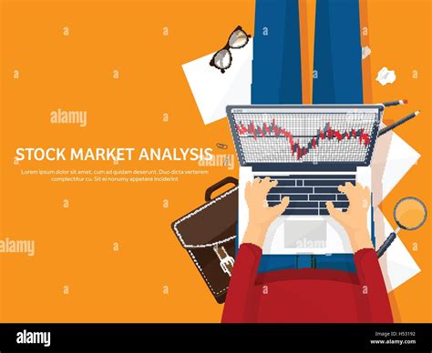 Vector illustration. Flat background. Market trade. Trading platform ...