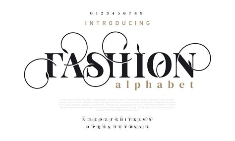 Fashion font typography, modern typeface for wedding, fashion, vintage ...