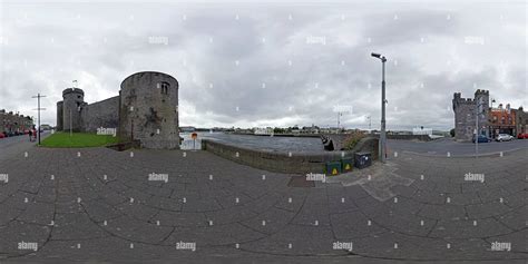 360° view of Limerick - King John's Castle and Shannon - Alamy