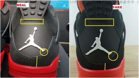 How To Spot & Identify The Fake Air Jordan 4 Red Thunder