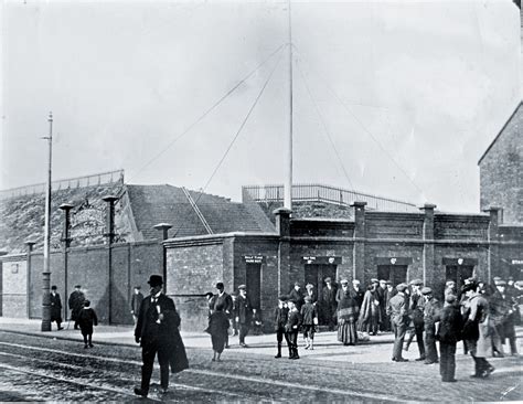 Flag pole corner at Anfield stadium circa 1912 with the original ...