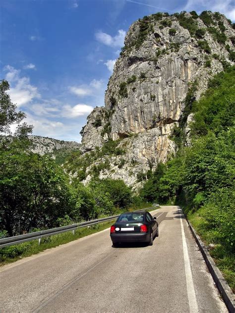 Car on the mountain road stock image. Image of drive - 18407541