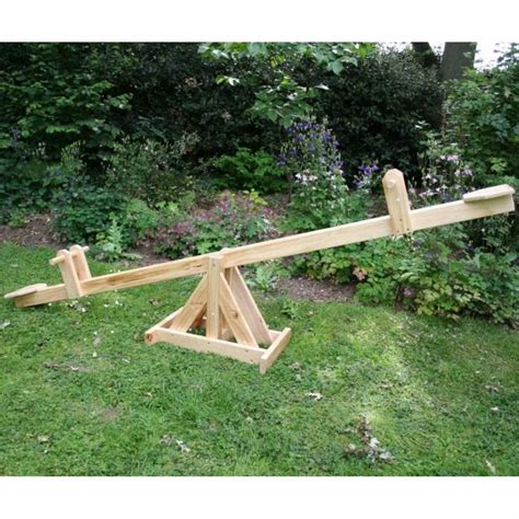 Traditional Wooden See Saw | Garden games, Diy playground, Seesaw