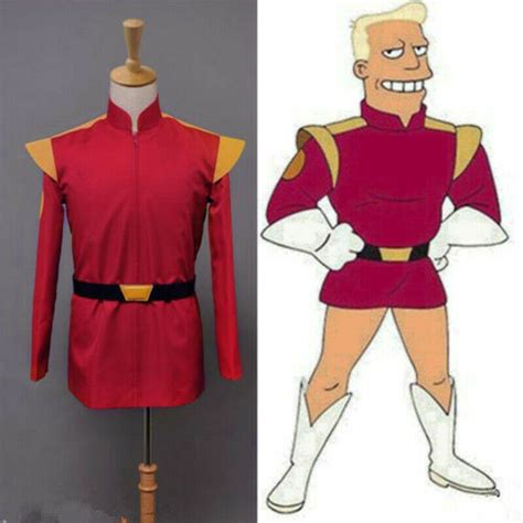 Futurama Zapp Brannigan Cosplay Costume Red Uniform Coat Custom Made # ...