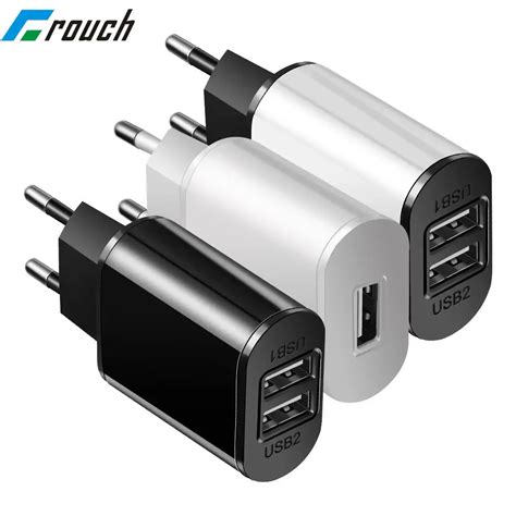 Crouch-Dual-USB-Charger-2-in1-5V-2A-AC-EU-wall-power-adapter-charging ...