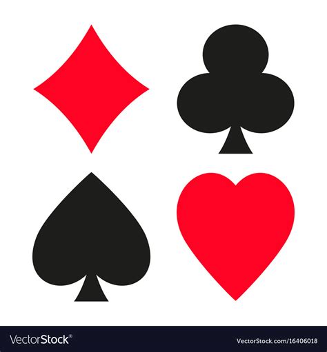 Set symbols playing cards suit Royalty Free Vector Image