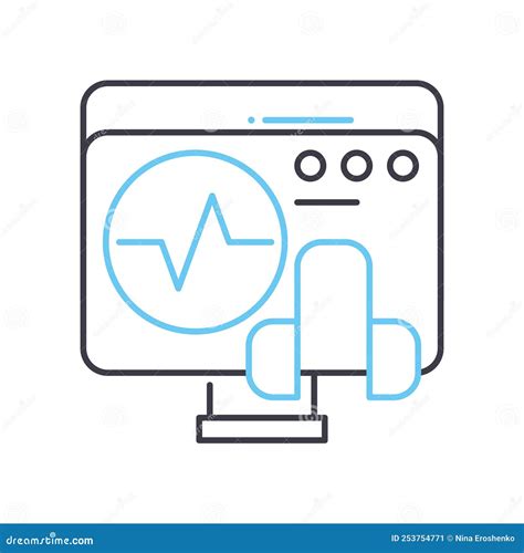 Audiogram Line Icon, Outline Symbol, Vector Illustration, Concept Sign ...