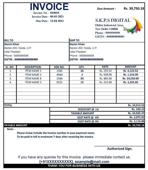 Gst Delivery Challan Format In Pdf Invoice Format In Excel Quotation ...