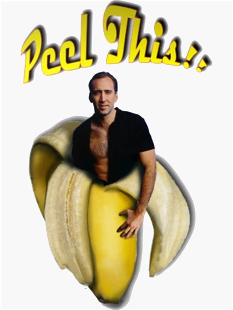 "Nicolas cage banana" Sticker for Sale by Juan2320 | Redbubble