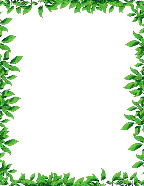 leaves page border png 12414713 PNG