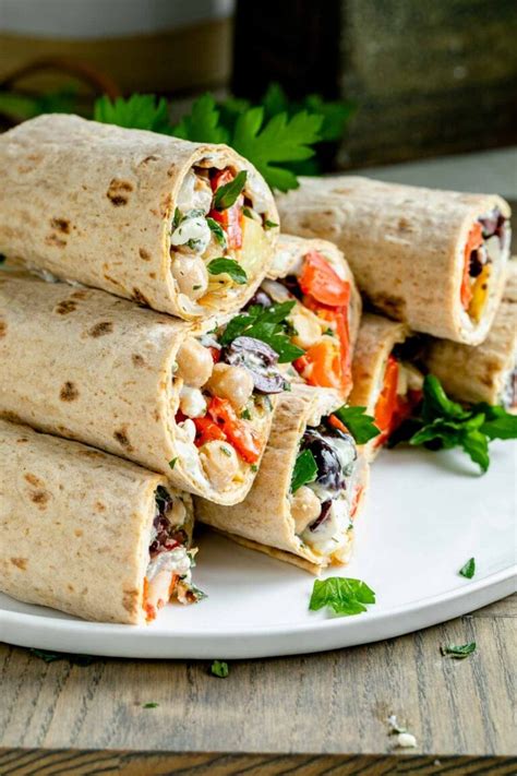 Mediterranean Lavash Wraps - Healthy Seasonal Recipes