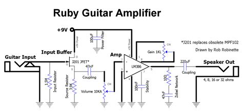 Solid State Guitar Amplifier Schematics