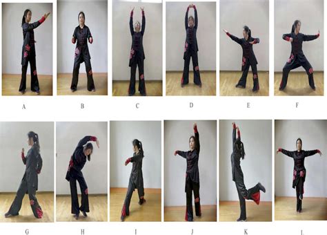 Twelve forms of Integrated Qigong exercise. (A) Form 1: Xu exercise ...