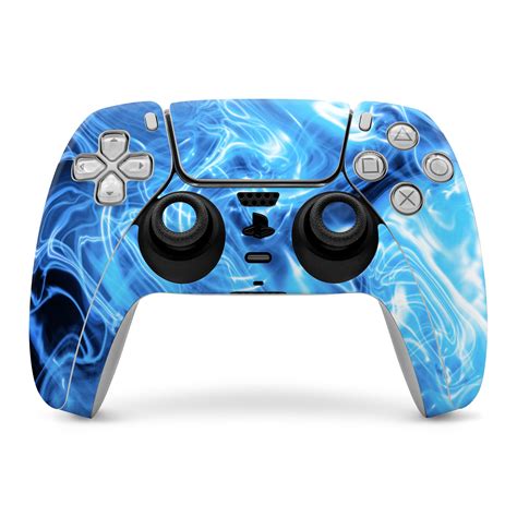 Sony PS5 Controller Skin - Blue Quantum Waves by Gaming | DecalGirl