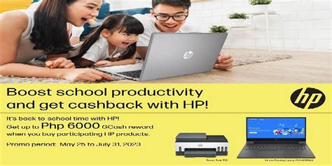 Get up to P2,000 cashback in GCash when you purchase an HP Smart Tank ...