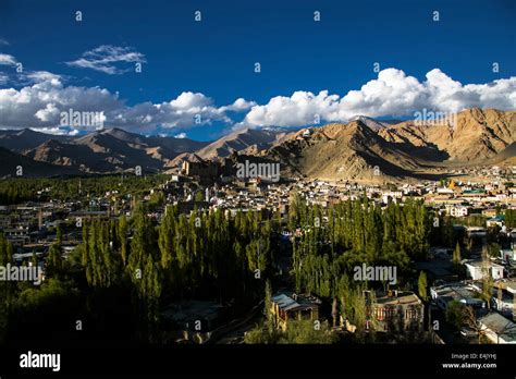 View of Leh, the capital of Ladakh Stock Photo - Alamy