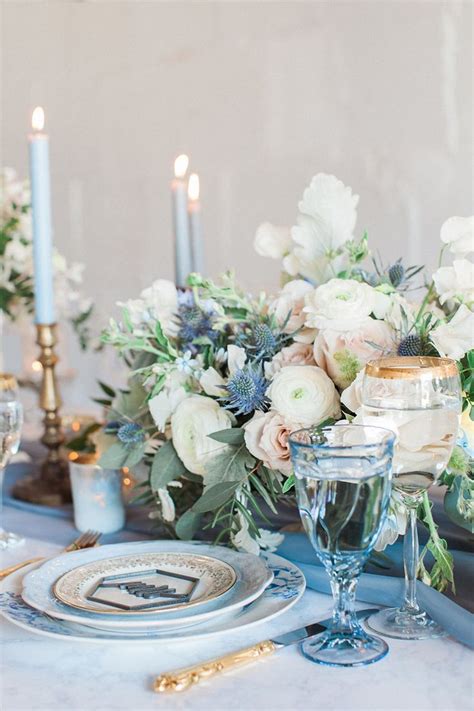 French Provencal Wedding Inspiration with Geometric Accents | Blue ...