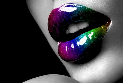 rainbow lips by nicolecat1 on DeviantArt