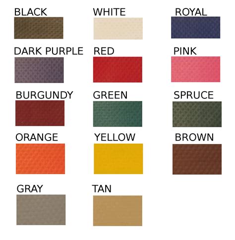 Standard Tarp Sizes Chart