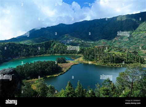 Telaga Warna at Dieng Plateau Stock Photo - Alamy