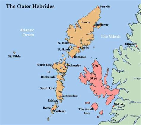 awesome Map Of Outer Hebrides | Outer hebrides, Hebrides, West coast ...