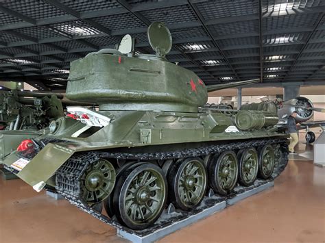 T-34-85 used by North Korea during the Korean war. Currently housed at ...