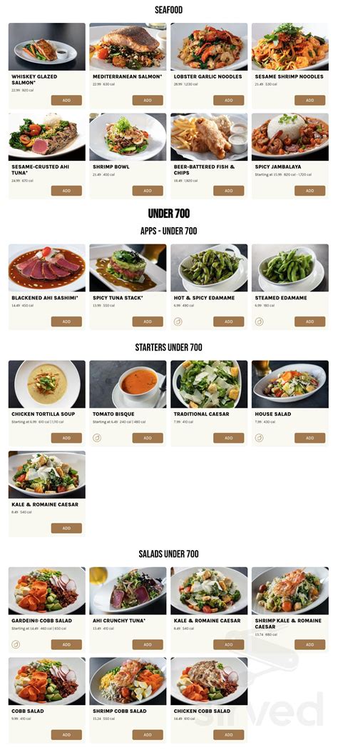 Yard House Fenway Menu Nutrition | Besto Blog