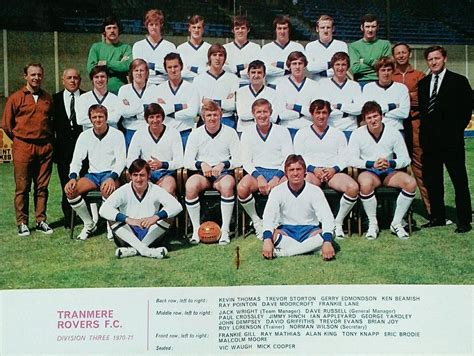 Tranmere Rovers team group in 1970-71. | Tranmere, Tranmere rovers ...