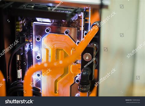 Cooling System Graphics Cardcomputer Water Cooling Stock Photo ...