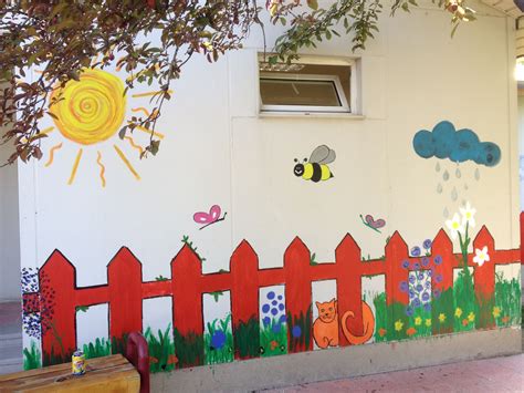 wall painting, Kindergarten | School wall art, Classroom wall decor ...