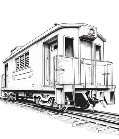 Train Caboose Outline Printable