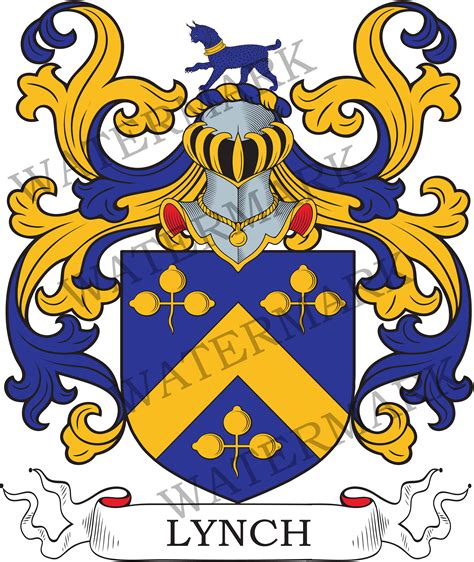 Lynch Family Crest Digital Download Lynch Coat of Arms JPG File ...