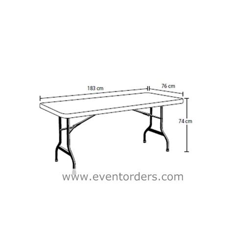 Trestle table white (6ft – 1830mm long) « Event Orders